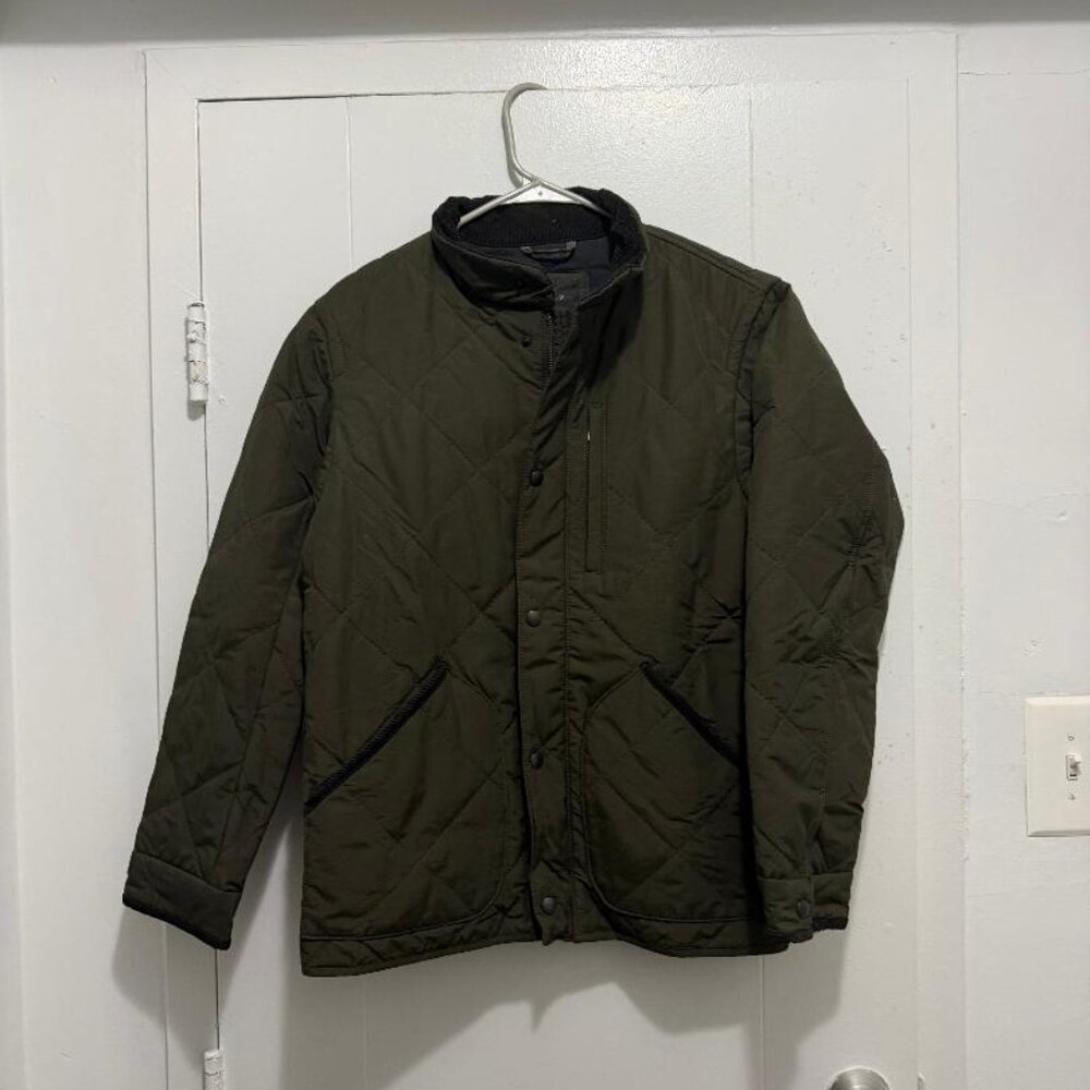 J Crew Quilted Sussex Jacket Olive Military Green Men's Small